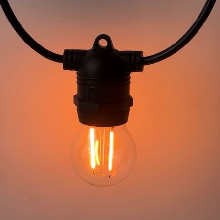 Уличная ретро гирлянда Стринг Лайт Е27 IP65 (1 патрон Е27 на 1 метр) Выбор длины кратно 5 м Premium, изображение 22 - Edisons