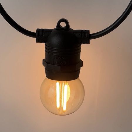 Уличная ретро гирлянда Стринг Лайт Е27 IP65 (1 патрон Е27 на 1 метр) Выбор длины кратно 5 м Premium, изображение 18 - Edisons