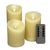 Набор з 3 LED свечей Dancing Flame 75х100/125/150 мм с имитацией пламени и пультом ДУ Premium, изображение 2 - Edisons