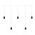Ретро гірлянда бурулька 1,6 метрів 5 патронів чорно-біла (Без ламп), зображення 2