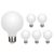 Набор 6 шт. LED ламп Edisons Ceramic G80 Е27 6W 4000K белых бархатно-матовых Premium, Количество: набор 6 шт., Температура света: 4000K - Edisons