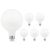 Набор 6 шт. LED ламп Edisons Ceramic G95 Е27 6W 4000K белых бархатно-матовых, Количество: набор 6 шт., Температура света: 4000K - Edisons